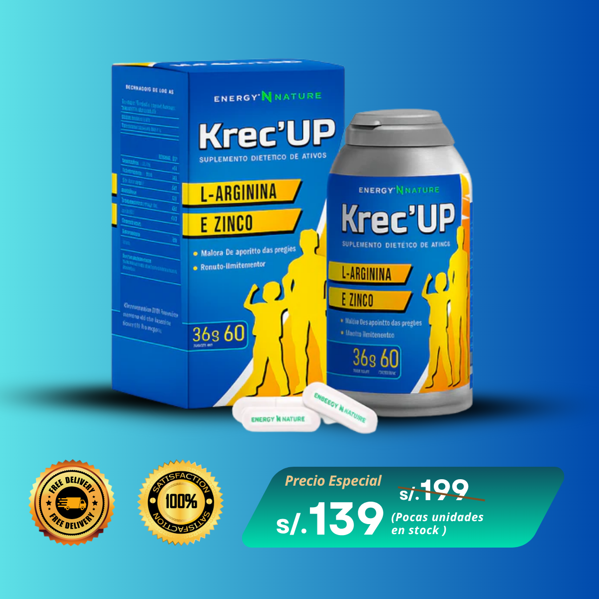 KRECE UP | Lleva 1 und por S/139.00 + Envío gratis